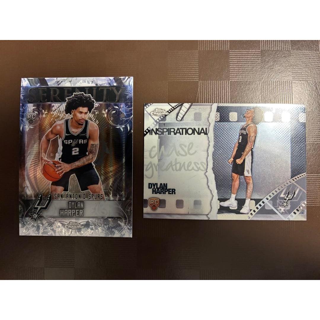 Used Topps Chrome NBA Dylan Harper 2 pieces
