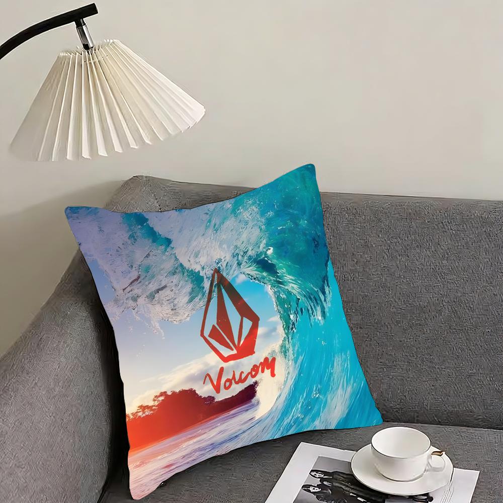 

VVolcom Logo Cushion Cover Pillowcase Ultra Soft Skin Friendly Fabric Cloud Like Comfort Concealed Zipper 30x30cm