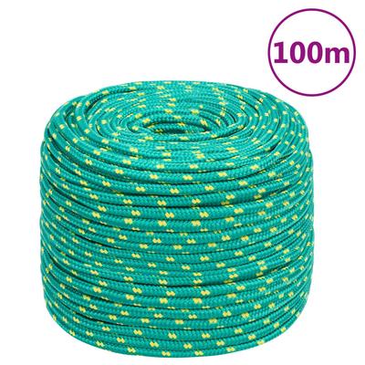 Vidaxl Linka Żeglarska, Zielona, 10 Mm, 100 M, Polipropylen