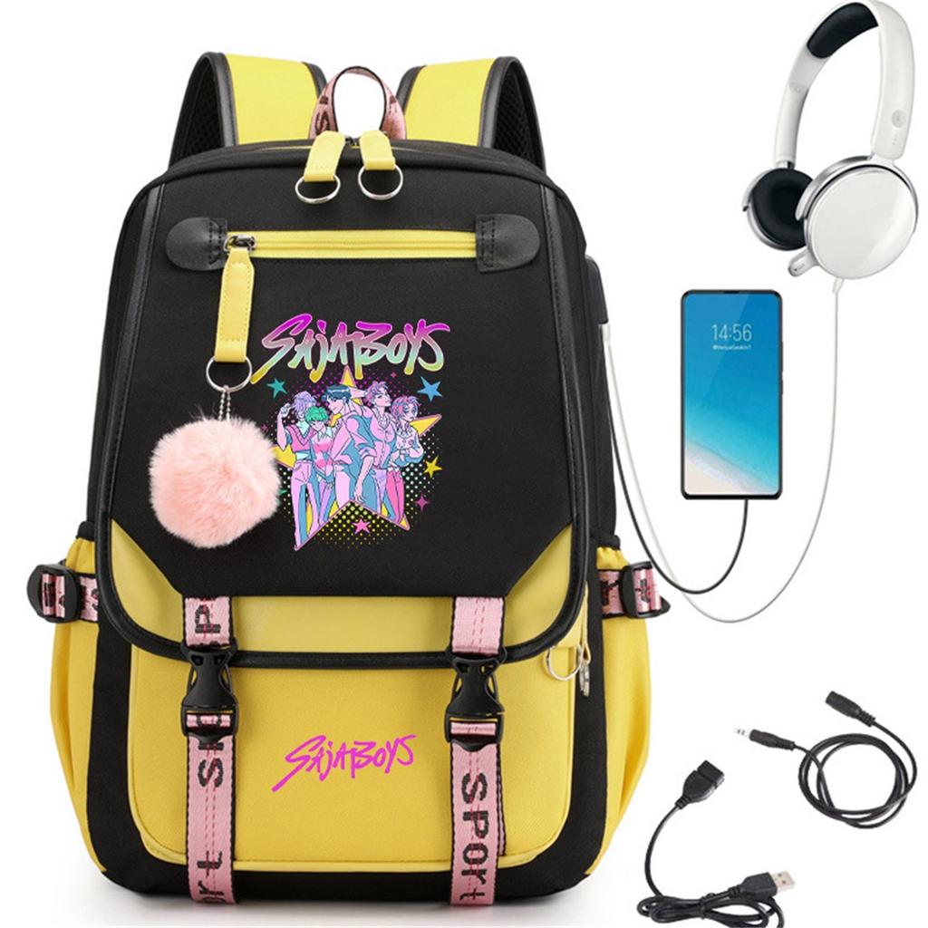 Backpack, Back To School, Cartoon Cute Travel Backpack Print Peripheral Double-shoulder Backpack For Teenagers, Students, Boys And Girls