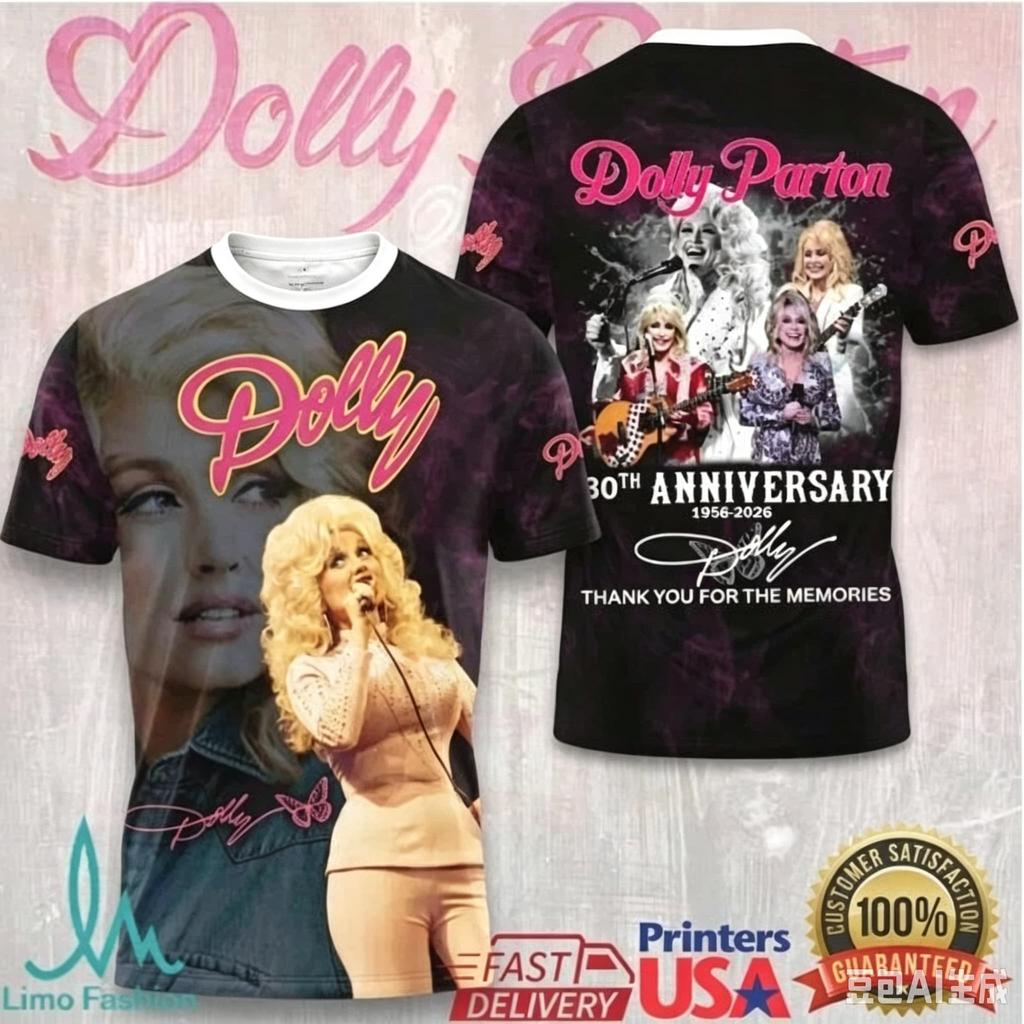 Dolly Parton T‑Shirt Unisex Double‑Sided Portrait Print Short‑Sleeve Top Country‑Music Fan Casual Streetwear Tee Family Matching