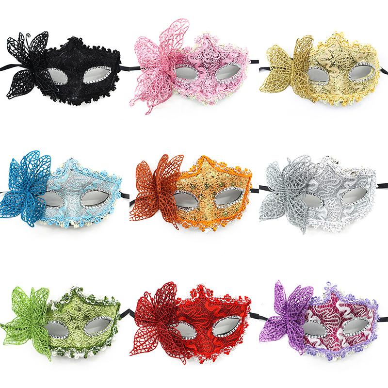 Luxus Venezianische Maskerade Maske Damen Mädchen Sexy Fuchsauge Maske Schmetterling Maske Für Kostümparty Weihnachten Halloween Party Pailletten Maske
