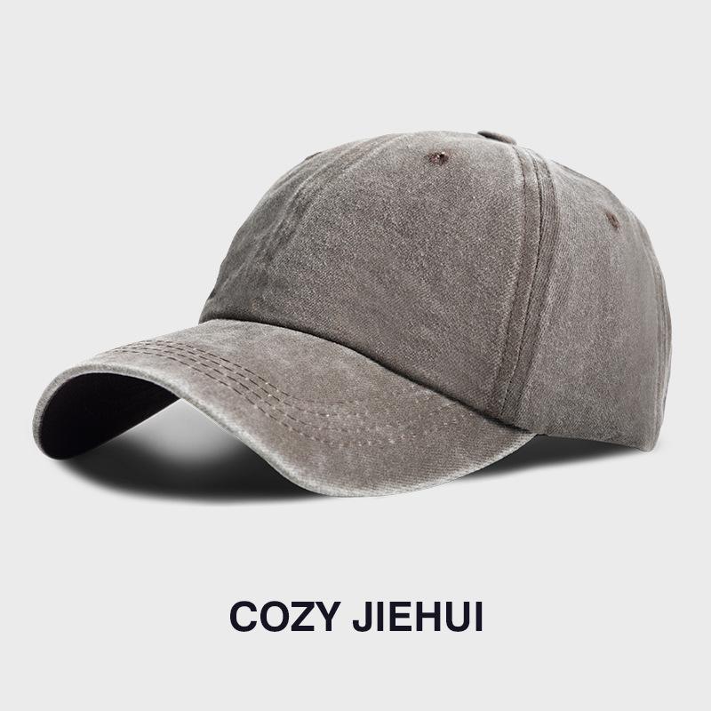 New Big Head Circumference Baseball Cap Deep Top Wide Brim Letter Embroidery Cap Internet Celebrity Versatile Solid Color Baseball Hat