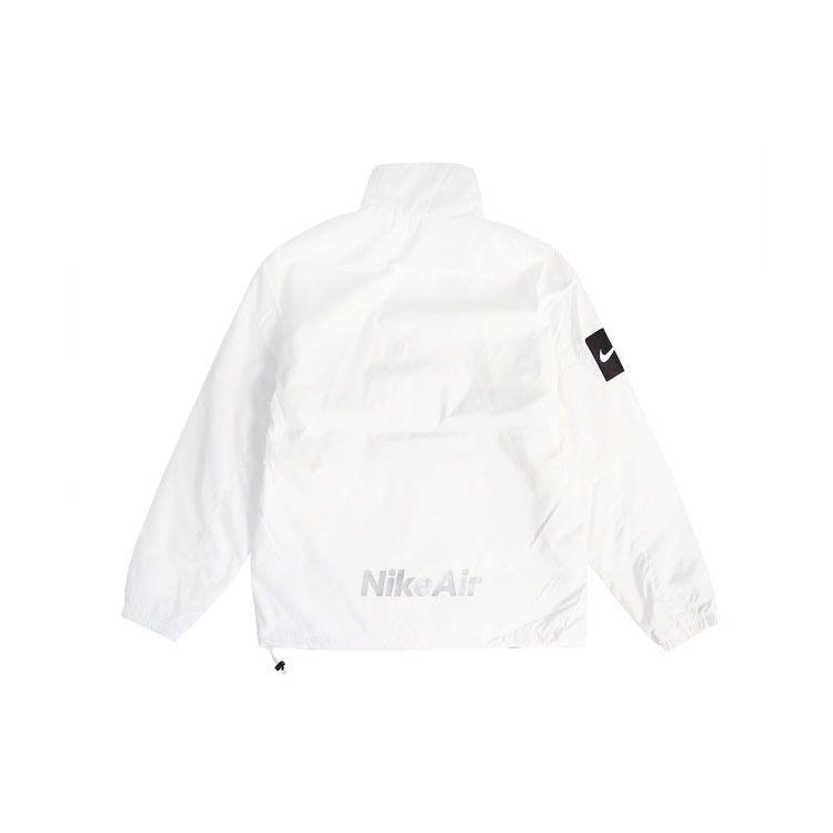 Nike Air Comfortable Casual Stand Collar Loose-Fitting Fashion Jacket Men Outerwear White CU4119-100