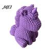 Compact Desktop Figurines 3D Printed Unicorn Figurine with Knitted Texture, Cute Modern Storage Rack Accents Animal Statue, Creative Ornament for Home