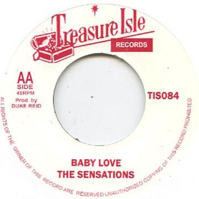 7-tums Skiva SENSATIONS / ROY COUSINS, ROYALS - Baby Love / We Are In The Mood TIS084 Treasure Isle UK Reggae, Ska & Dub