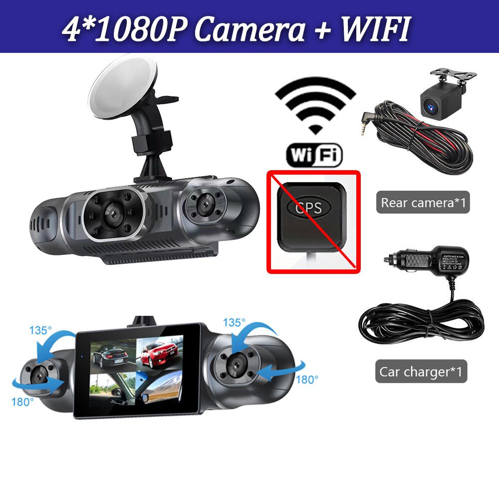 4*1080P Car DVR 360 Degrees Video Recorder WIFI GPS APP Control Dash Cam 24h Parking monitor Night Vision Rear View camera