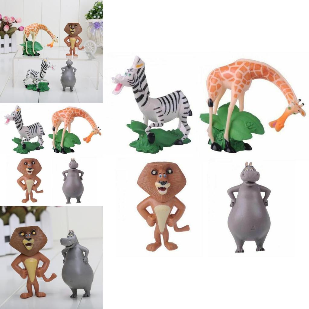 Bring The Madagascar Movie Characters To Life With 4pcs Action Figures Perfect Gift For Kids