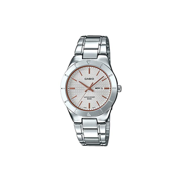 Женские стандартные часы CASIO Серебристые LTP-1410D-7A2 LTP-1410D-7A2 Silver Dial