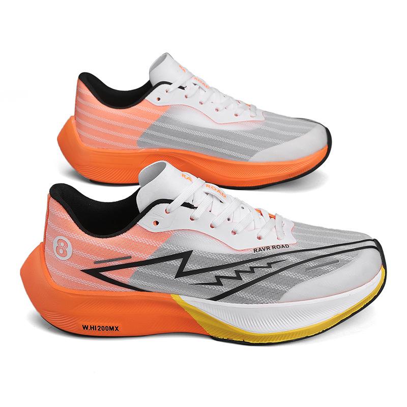 Fashion Men's Sports Shoes Full Palm Carbon Plate Running Shoes Men's and Women Athletics Marathon Racing Shock-absorbing Training Shoes