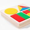 Дитячі Геометричні Фігури Дерев'яні Пазли Іграшки Діти Освітні Монтессорі Іграшка для Раннього Навчання Просвітництво та Пізнання TMZ