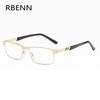 RBENN Stainless Steel Men Business Reading Glasses for Reader Mens Presbyopia Optical Eyeglasses +1.0 1.5 2.0 2.5 3.0 3.5 4.0