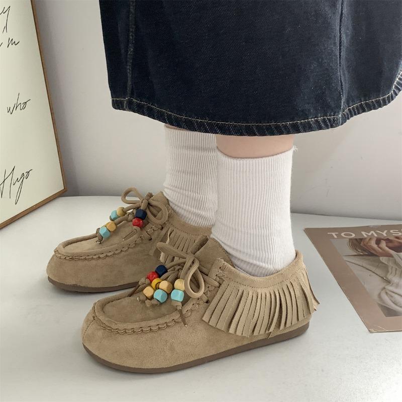 New Product Hot Sale Autumn New Retro Tassel Heightening Versatile Soft Sole Casual Shoes 5266