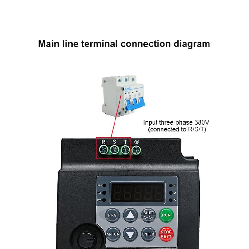 220V 0.75/1.5/2.2/4KW pentru unitatea de frecvență variabilă Controler de viteză trifazic Invertor Motor VFD Invertor