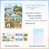 ZABC Frosty PET White Card Scenery Stickers - Warm Clear Wind Series (3 Die-cut Journal Sheets)