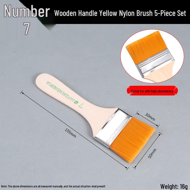 Nylon Soft Bristle Industrial Paint & Art Brush - Small BBQ & Lab Use