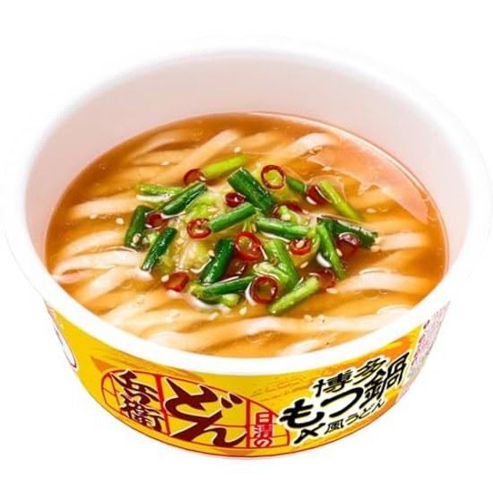 Donbei Hakata Motsunabe Shime-style Udon 95g 12 pieces Nissin Foods cup noodles garlic offal rich flavor Fukuoka gourmet