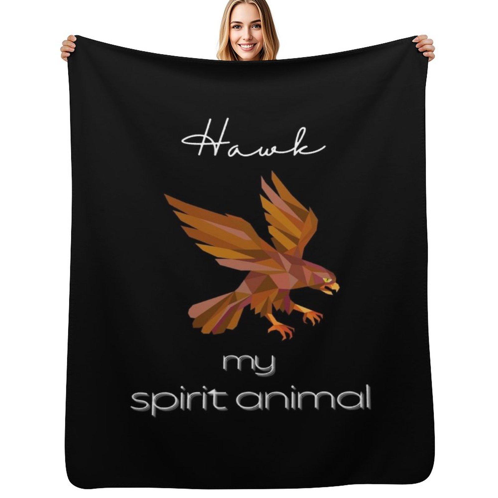 

Hawk totem spirit animal Framed Print Throw Blanket Warm Napping Blanket for Office Couch Bed 102x76cm(40x30in)