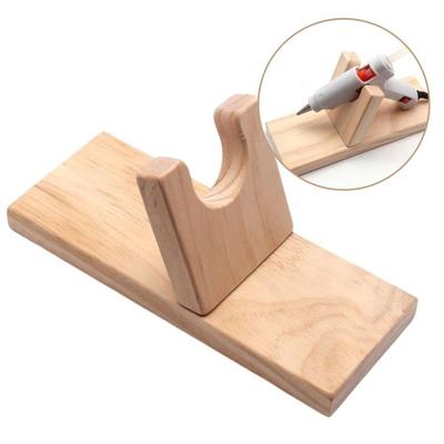 Portable Universal Hot Glue Holder Wooden DIY Hot Glue Support Stand Craft Room Organizer