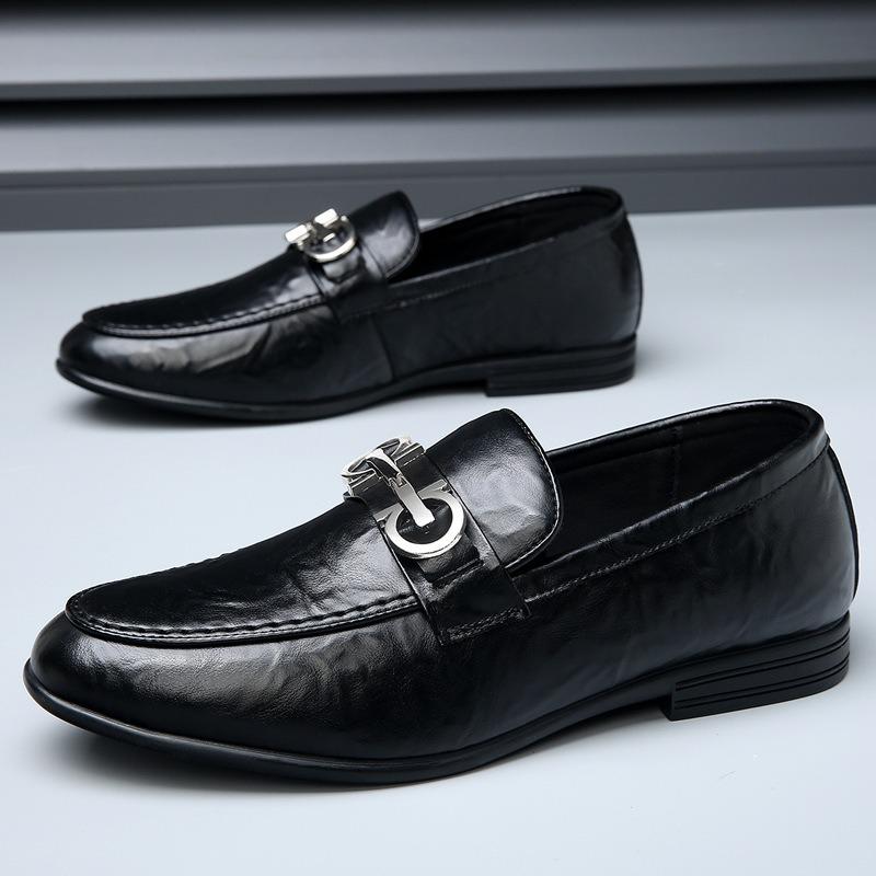 Doudou Shoes Men's Genuine Leather Spring New Casual Leather Shoes Men's Lazy