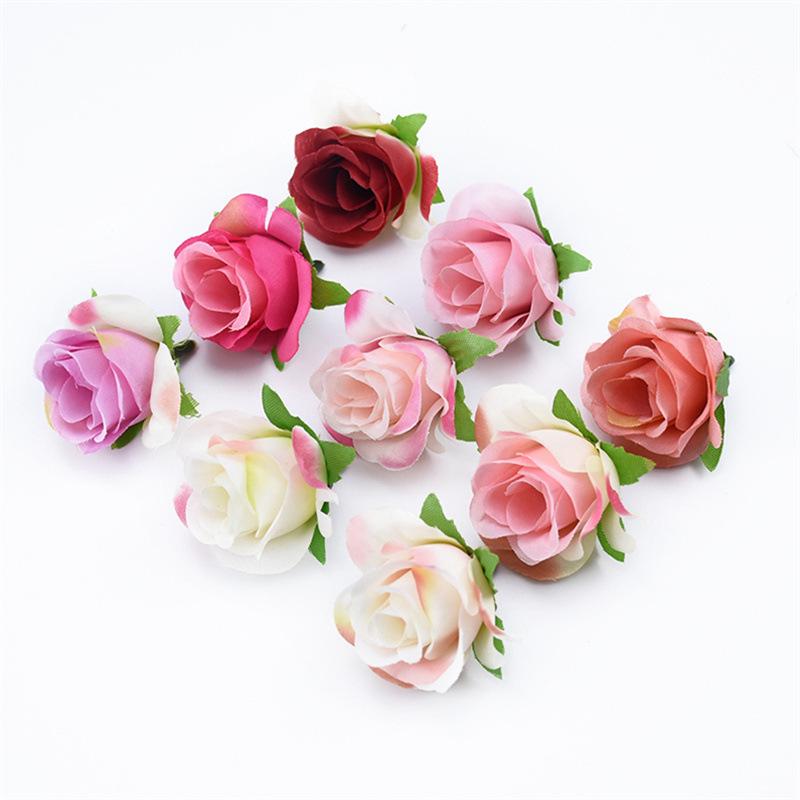 Capete de flori de trandafir din mătase artificială pentru decorațiuni DIY pentru casă, nuntă și sărbători