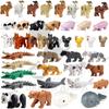 MOC Stadt Mini Süßes Tier Bär Schaf Ziege Huhn Hund Schwein Familie Bauernhof Bausteine Zubehör Kinderspielzeug Weihnachtsgeschenk