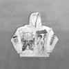 Grensoverschrijdend Europees en Amerikaans trendy merk Y2k herfst en winter nieuw engelprint 3D capuchon ritssluiting unisex losse trui