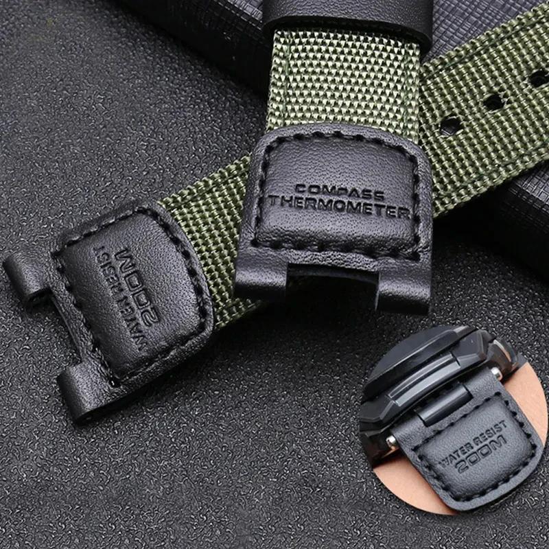 Canvas watch bracelet Band for casio g-shock SGW-100-1V SGW-200 100B GW-3500B 3000B Sport Nylon Waterproof Strap Notch watchband