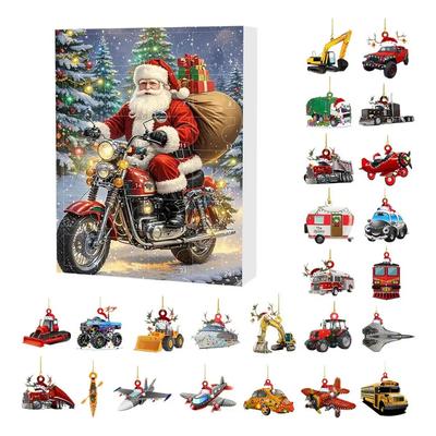 Christmas Advent Calendar 2024, Christmas Vehicles Countdown Calendar, 24 Days of Vehicles Toy Advent Calendar