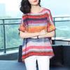 Plus Size Summer Short Sleeve Vintage T-shirts Loose Tops