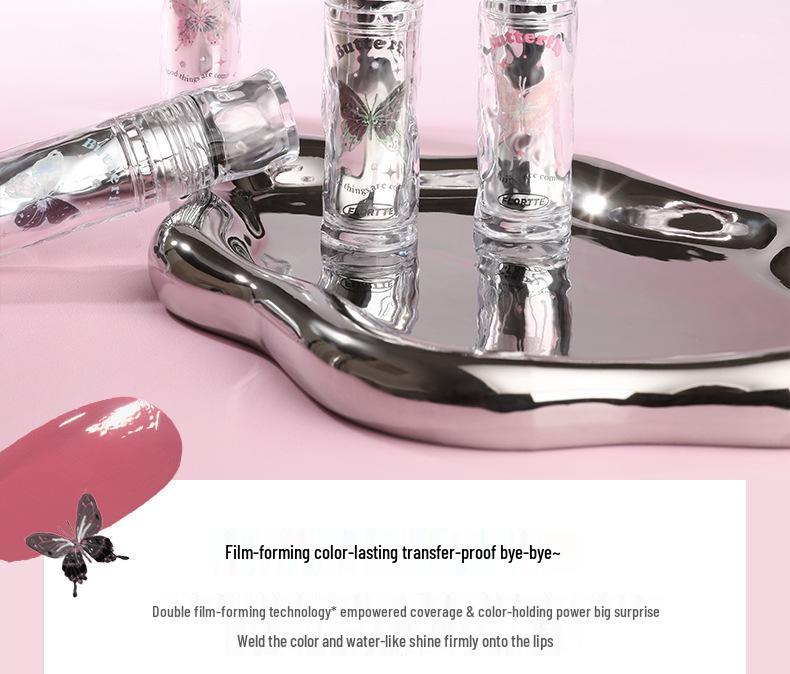 FLORTTE Girls' Dormitory Watery Light Lip Lacquer - So Beautifully Amelia: Transfer-resistant Mirror Gloss