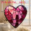 Romantic Pink Heart Sun Catcher - Perfect for All Seasons, Ideal Valentine'S Day, Ramadan, Easter Party Decorations, No Power Needed, Four Seasons 