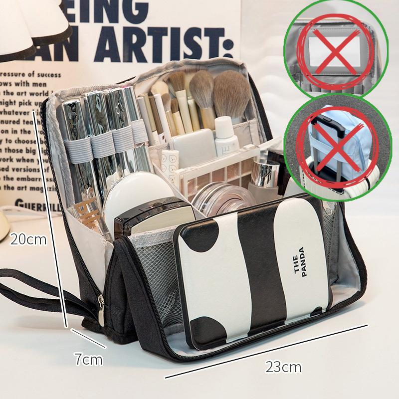 

Vertical Makeup Bag That Can Be Hung On Suitcase With Mirror Pu Waterproof Wear-resistant Luggage Bag Simple Storage Bag Handbag