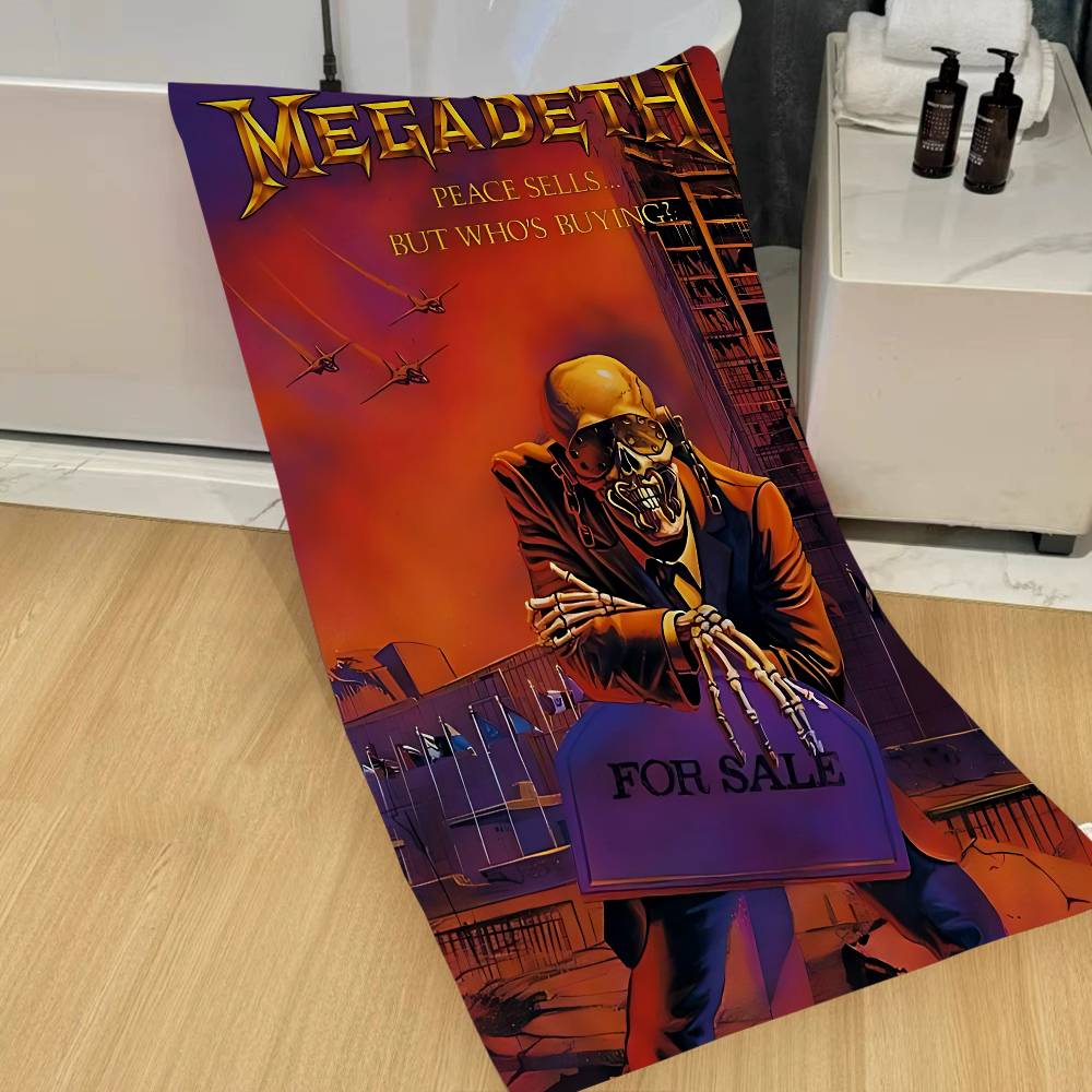 Band M-Megadeths Anime Beach Swimming Towel Soft Absorbent Washcloth Children's Gifts For Kids Travel Camping Gym