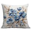 New Imitation 3d Blue Floral Pillowcase Small Fresh Home Cushion Pillowcase Decoration