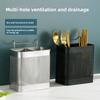 With Hook Kitchen Storage Rack Stainless Steel Cutlery Dryer Drainer Shelf  Space Saving