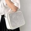 PU Solid Color Itabag Zipper Bag Shoulder Bag Casual Transparent Bags  Women