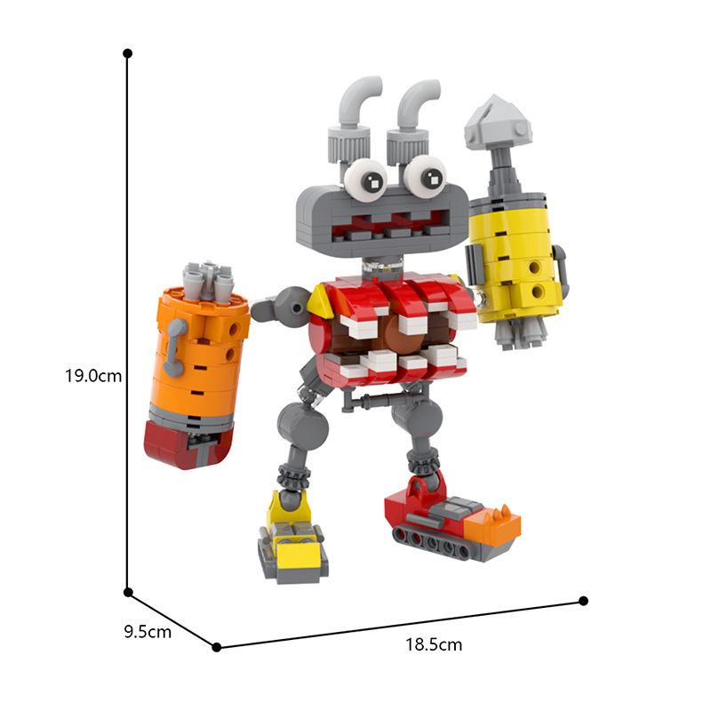 MOC My Singing Monster Baustein-Sets Musik Roboter Chor Spiel Steine Cartoon Monster Steine Montage Spielzeug Kinder Geburtstagsgeschenk