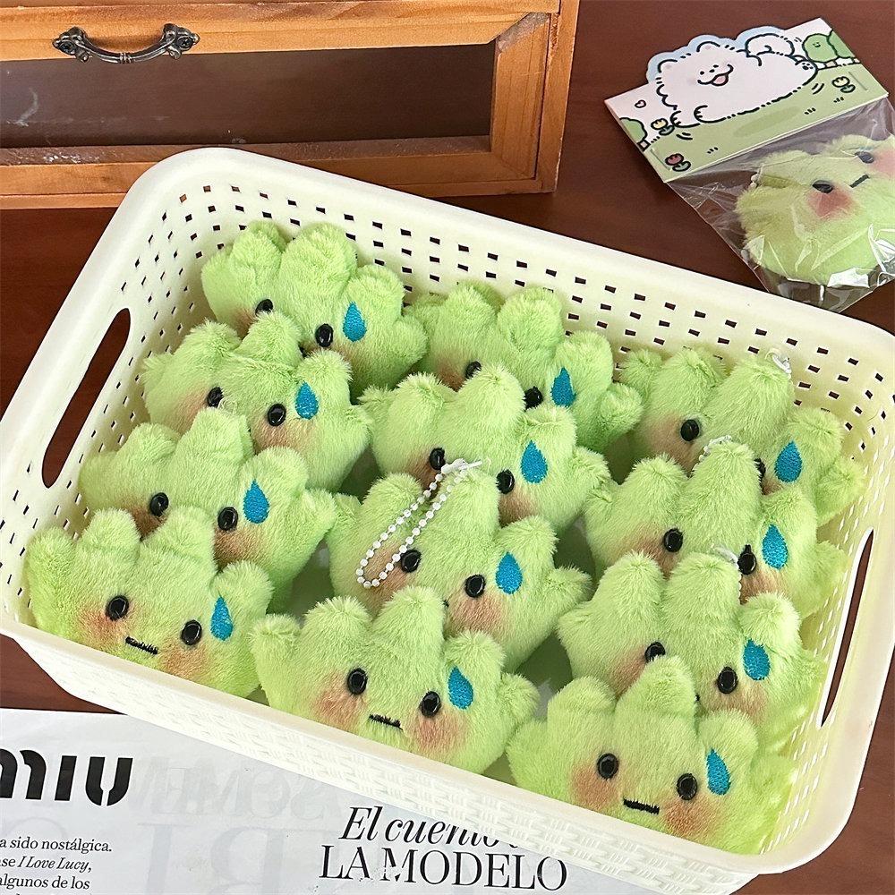 

Ins капающий пот утка плюшевый брелок кошка тихая трава брошь рюкзак подвески украшение