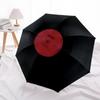 1pc Music Record Automatic Folding Umbrella, 8-Rib Sturdy Canopy, Portable Travel Umbrella for Outdoor Use