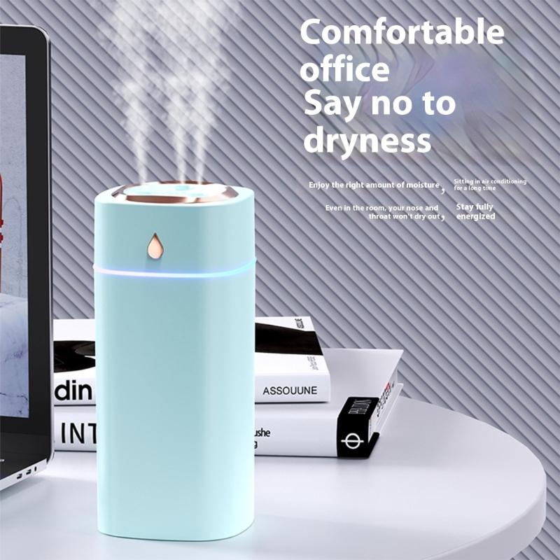 USB Humidifier Quiet Triple Misting 600ml Large Capacity Household Air Conditioning Room Air Humidification for Home