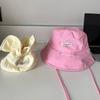 Women Summer Quick-drying Fisherman Hat Large Brim Sunshade Bucket Cap Korean Girl Beach Travel Caps Dual-use Variable Bag