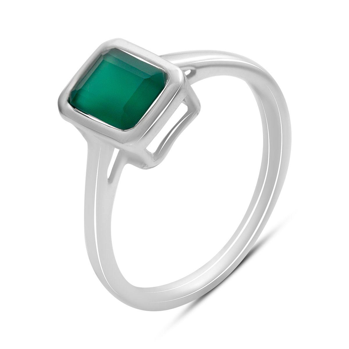 

Серебряное кольцо с натуральным агатом 1.413ct, вес изделия 2,28 гр (2208297) 18 смарагдовий
