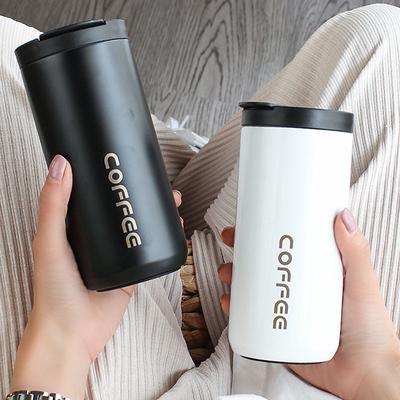 500Ml Stainless Steel Coffee Thermos Bottle Thermal Mug Leakproof Car Vacuum Flasks Coffee Cup Travel Portable Insulated Bottles