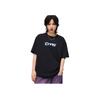 Li Ning CF Letter Print Simple Round Neck Short Sleeve T-Shirt Unisex Tops Black AHST739-1