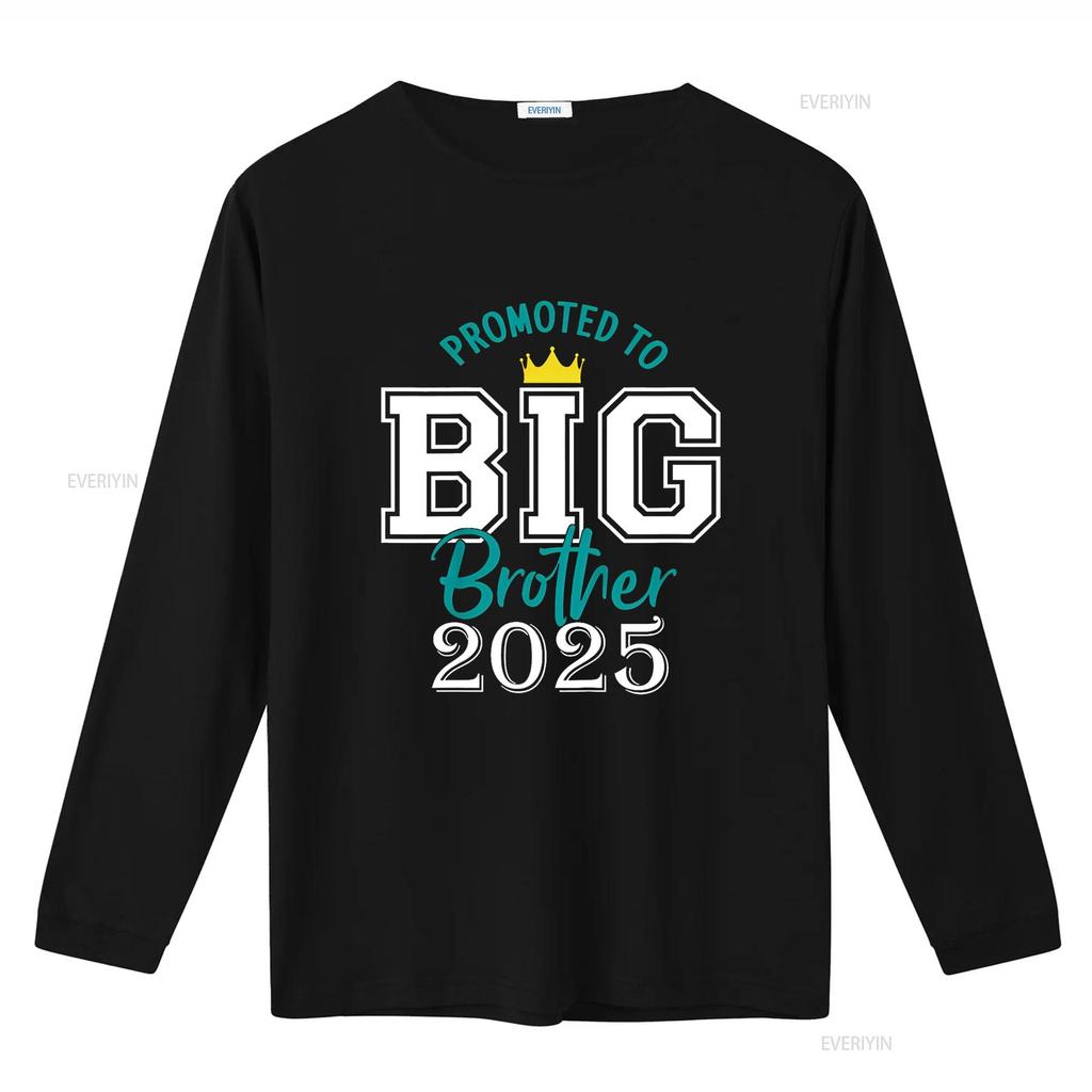 Kids Fun Promoted to Big Brother New baby Older sibling 2025 T Shirt vintage Washed homme Stylish Comfortable Unisex Casual