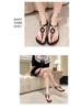 Women's Summer Casual Flat Sandals - Hollow Buckle Soft Bottom Beach Sandals