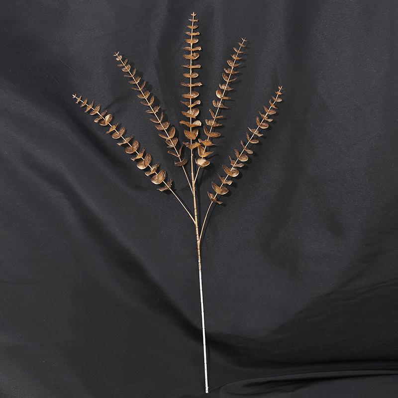 Artificial Flowers for Golden Leaves Grass PE DIY Indoor Outdoor Home Garden Party Room Bedroom Wedding Table Centerpiece Decor