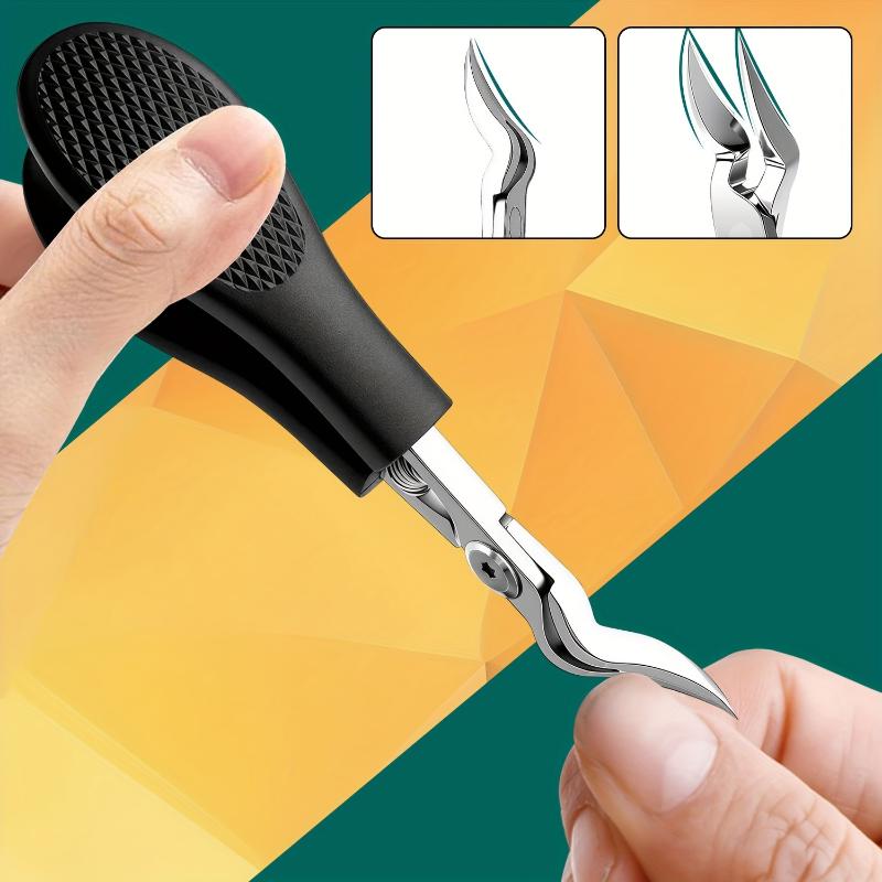Slanted Pointed Pipe Bend Nail Clipper Anti-Splash Ingrown Portable High Quality Eagle Beak Oblique Toenail Fingernail Trimmer