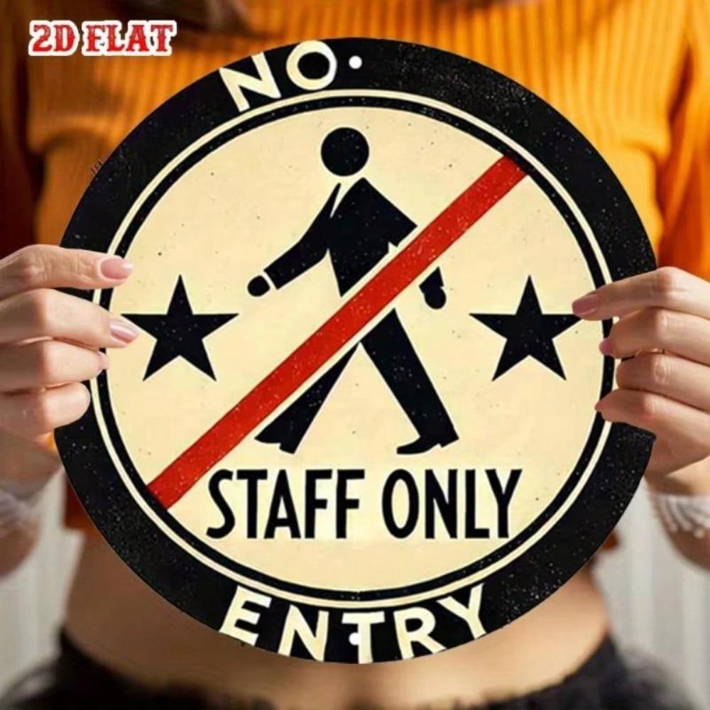 Metal Art Sign Industrial Decor Garage Home Cafe Rustic Warning Sign Wall Decoration